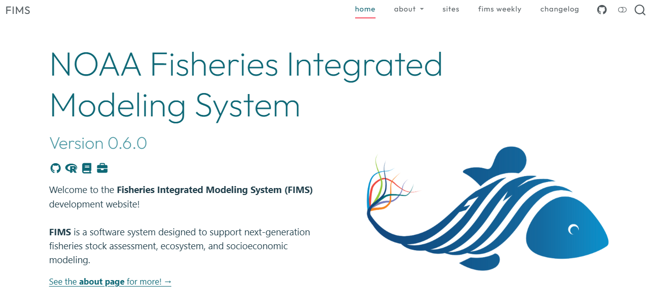 image of the new FIMS website landing page